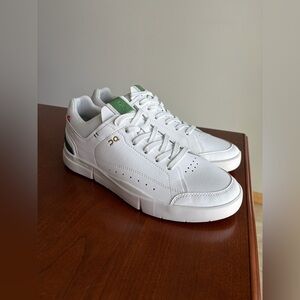 On Running Men's White and Green Sneakers
